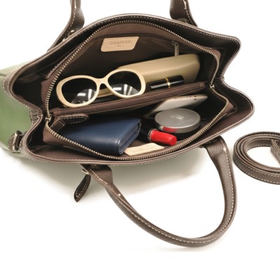 Sac en cuir gravé avec double poignée 30x20x9 cm ABRIL