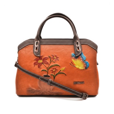 Sac en cuir gravé avec double poignée 30x20x9 cm ABRIL