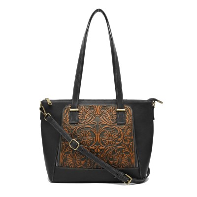 Sac en cuir gravé avec...