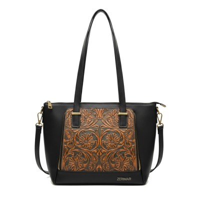 Sac en cuir gravé avec double poignée 30x24x11 cm GIARDE