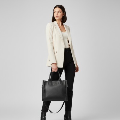 Sac à main en cuir à double anses 30x25x11 cm HALLE