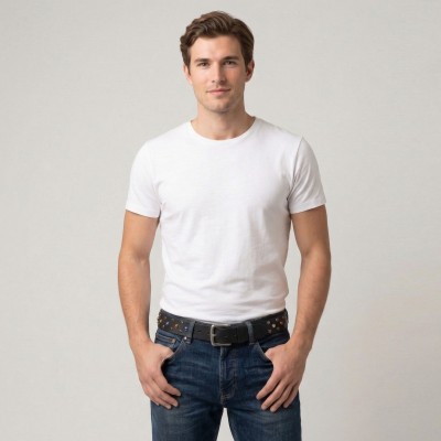 Ceinture en cuir avec clous 39 mm GEM