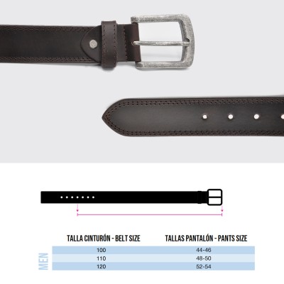 Ceinture cuir 38 mm modèle STONE