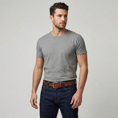 Ceinture en cuir gravée EAGLE 39 mm