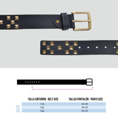 Ceinture en cuir cloutée 38 mm STUDS