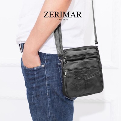 Sac bandoulière en cuir modèle CALATE 25x19x8 cm