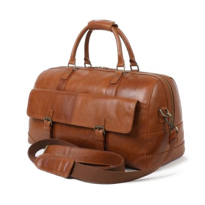 Grand sac de voyage en cuir 28x49x24 cm DECOX