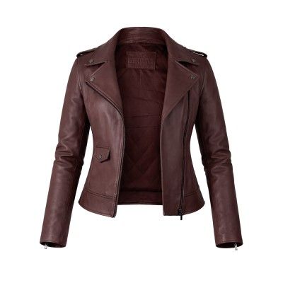 Veste en cuir modèle PINKO avec fermeture zippée