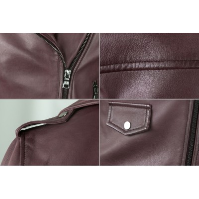 Veste en cuir modèle PINKO avec fermeture zippée