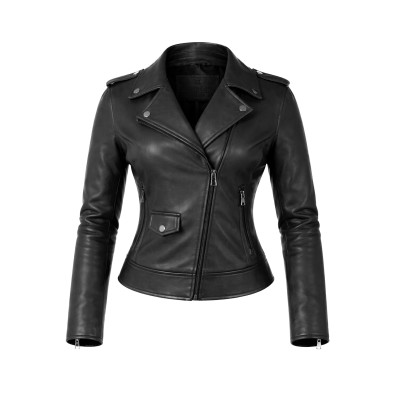 Veste en cuir modèle PINKO avec fermeture zippée