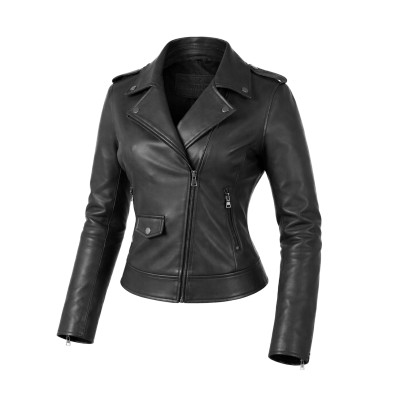 Veste en cuir modèle PINKO avec fermeture zippée