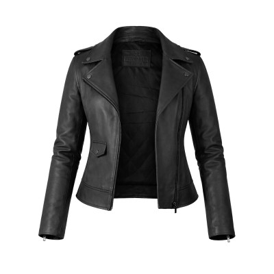 Veste en cuir modèle PINKO avec fermeture zippée