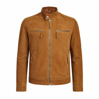 Veste en daim avec fermeture éclair modèle GALAN