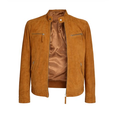 Veste en daim avec fermeture éclair modèle GALAN