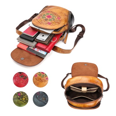 Sac à dos en cuir avec fermetures éclair 23x32x15 cm EXOTIC