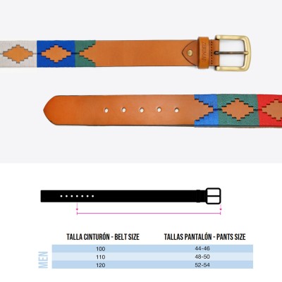 Ceinture en cuir 38 mm modèle PAMPA