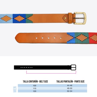 Ceinture en cuir 38 mm modèle PAMPA