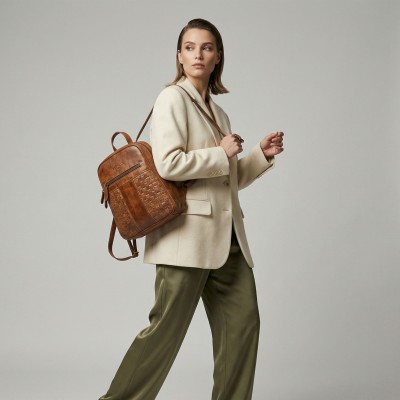 Sac à dos en cuir naturel 26x21x7 cm STILL