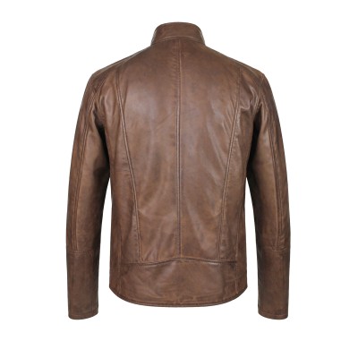 Veste en cuir zippée ROCHA