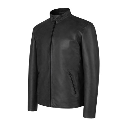 Veste en cuir zippée NAULE