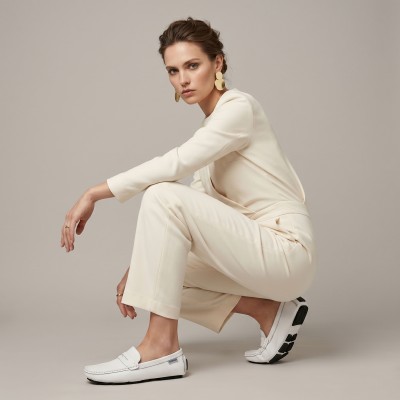 Mocassins en cuir avec masque modèle ALCAR