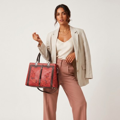 Sac en cuir à double poignée 28x21x11 cm ROSES