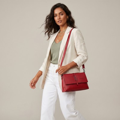 copy of Sac en cuir gravé avec double poignée 25x17x13 cm ABRIL