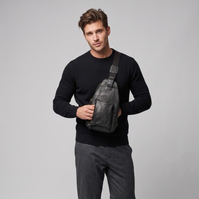 Sac bandoulière en cuir modèle PATER 16x34x9 cm