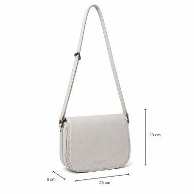 Sac bandoulière en cuir 25x20x8 cm LUVIN
