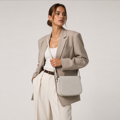 Sac bandoulière en cuir 25x20x8 cm LUVIN