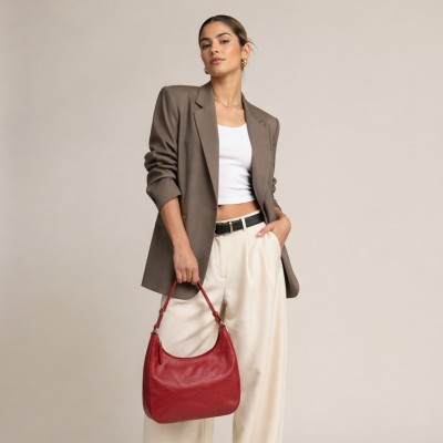 Sac en cuir avec fermeture éclair 22x19x8 cm MINE