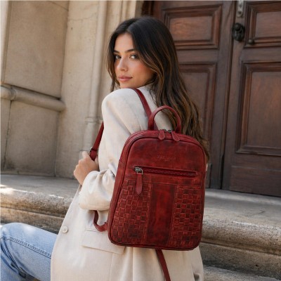 Sac à dos en cuir naturel 26x21x7 cm STILL