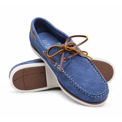 Mocassins à Lacets en Cuir Suédé Modèle VERANO