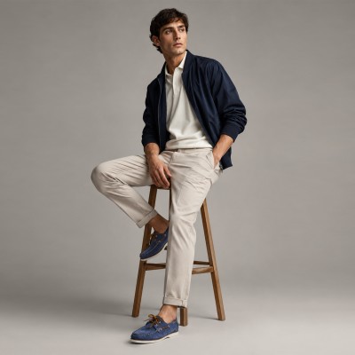 Mocassins à Lacets en Cuir Suédé Modèle VERANO