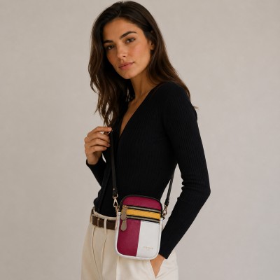 Mini Sac Bandoulière en Cuir 18x12x3 cm DATA