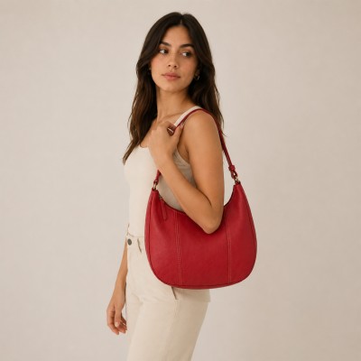 Sac en cuir avec fermeture éclair 22x19x8 cm MINE