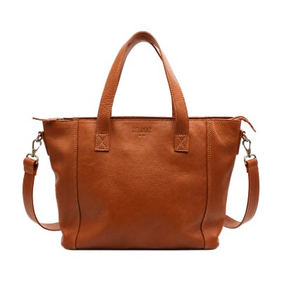 Sac en cuir avec fermeture éclair et double poignée 27x40x12 cm YOURS