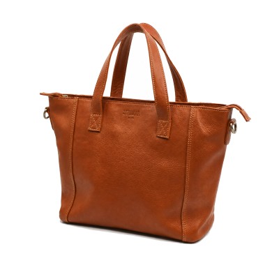 Sac en cuir avec fermeture éclair et double poignée 27x40x12 cm YOURS