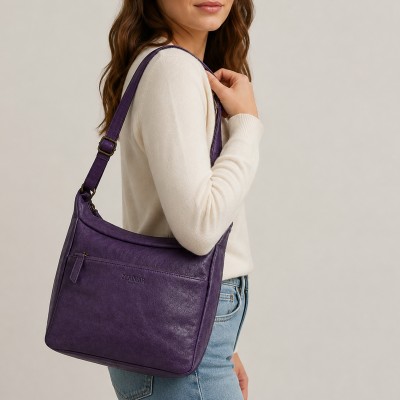 Sac bandoulière en cuir 28x24x11 cm MISTIK