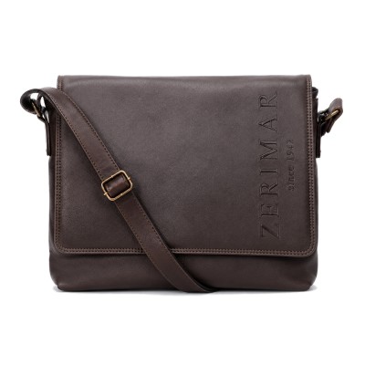 Mallette en cuir avec bandoulière 37x30x10 cm BIVIE