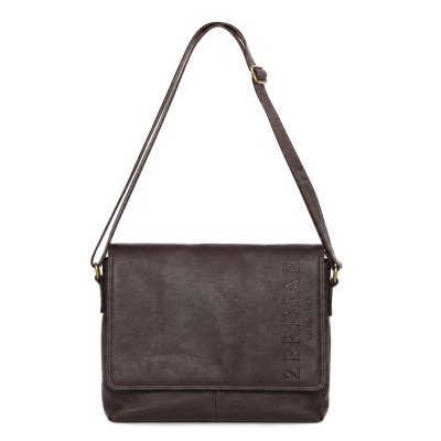 Mallette en cuir avec bandoulière 37x30x10 cm BIVIE
