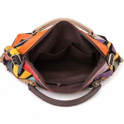 Sac en Cuir à Triple Anse 42x35x12 cm Modèle GEOMETRIC