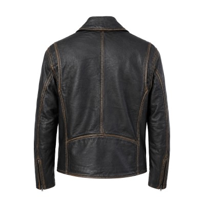 Blouson Biker en Cuir Heritage