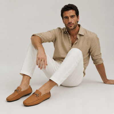 Mocassins en cuir avec lien CORSAIR