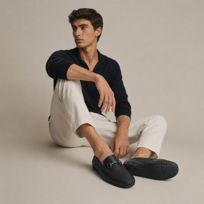 Mocassins en cuir avec lien CORSAIR