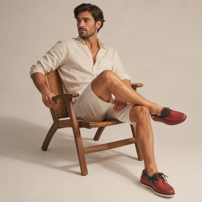 Chaussures bateau en cuir pour homme - grandes tailles 47 à 50 Zerimar - 5