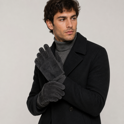 Gants combinés en cuir modèle FLUFY