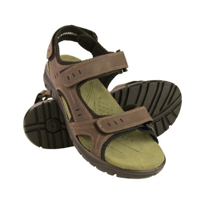 Sandales en cuir STONE avec fermeture velcro