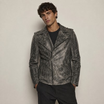 Blouson cuir motard OLD SCHOOL