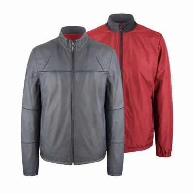 Blouson cuir réversible bicolore BLAGRAN